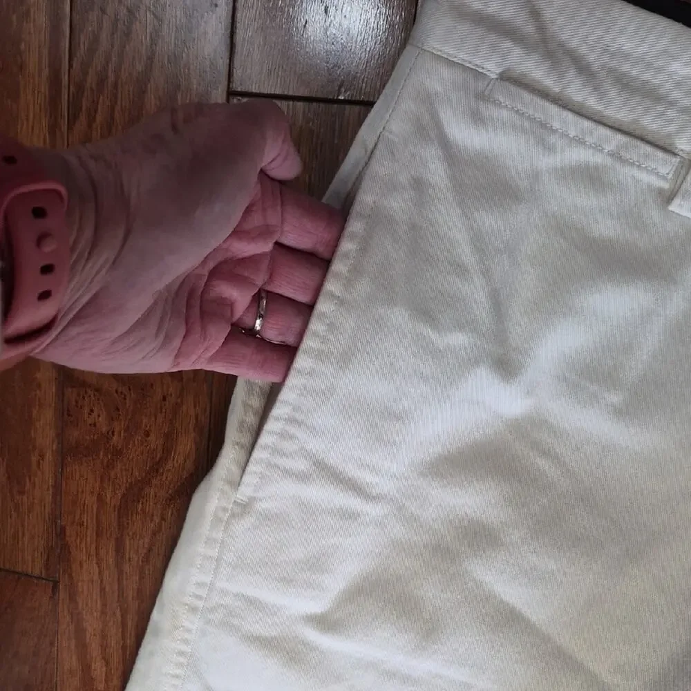 Nautica Men's Cream Flat Front Cotton Shorts Size 30 NWT